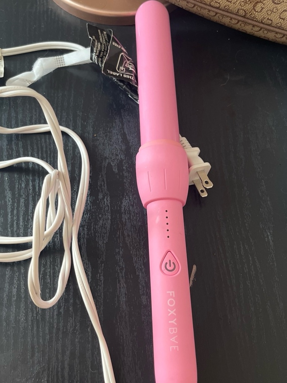 FOXYBae Pink Curling Wand - Compact Styler for Women